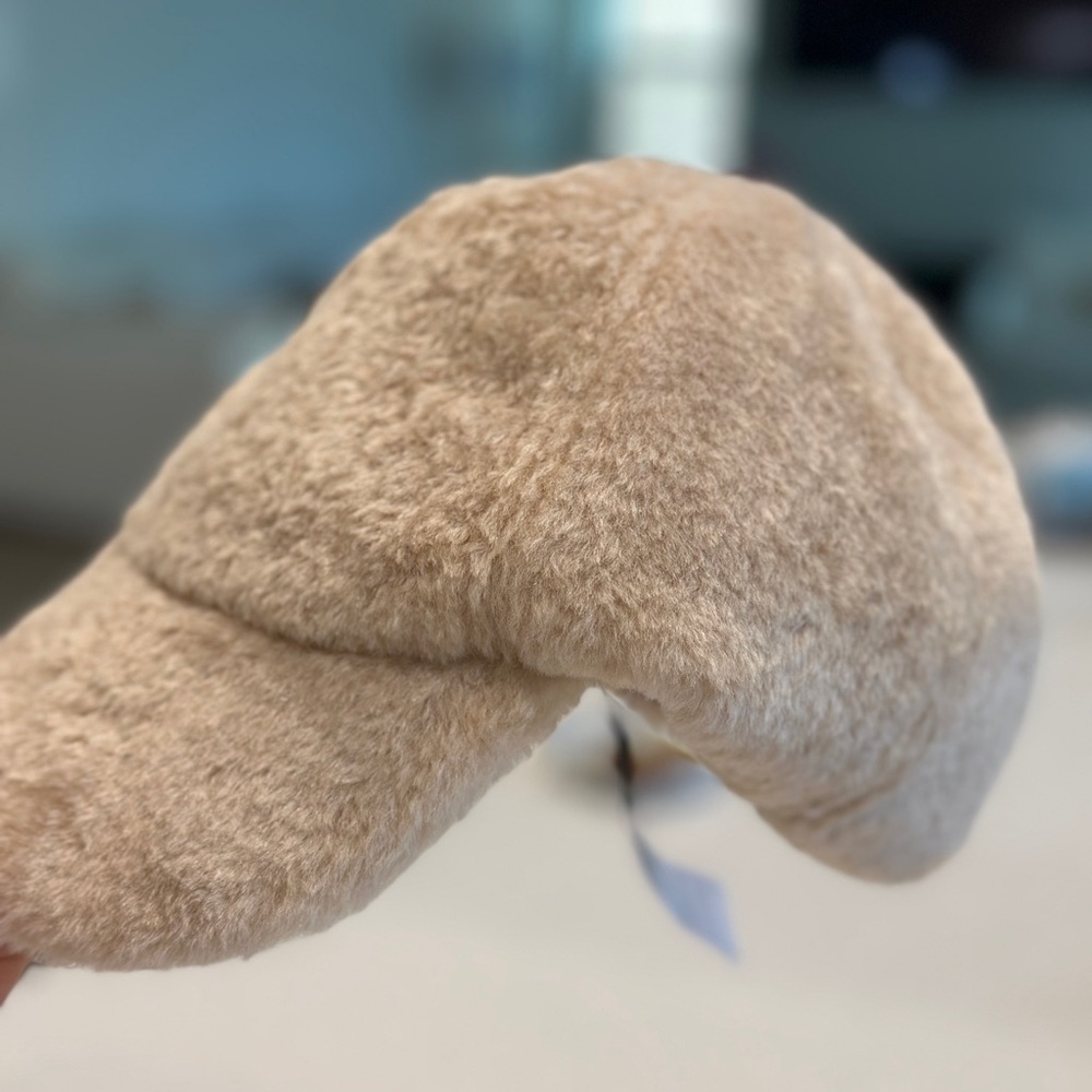 Fuzzy Tan Cap Kate Spade